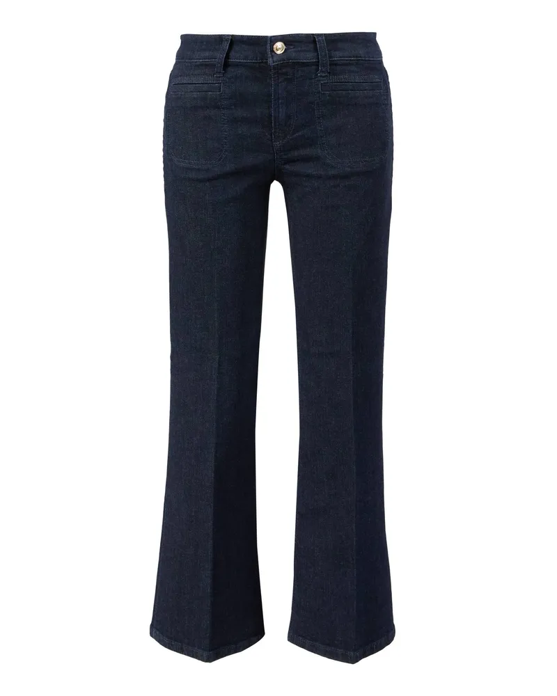 Cambio Straight Leg Jeans Cropped 'Tess' Dunkelblau Blau