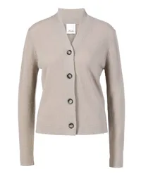 ALLUDE Strickjacke mit V-Ausschnitt Beige