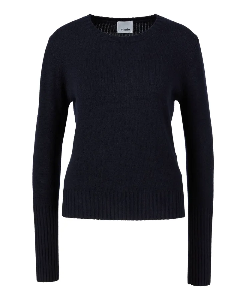 ALLUDE Cashmere Pullover Marineblau Blau