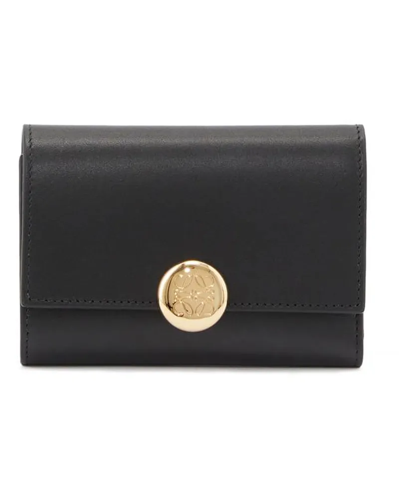 Loewe Portemonnaie 'Pebble Small Vertical Schwarz