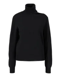 ALLUDE Woll-Cashmere-Pullover mit Cut-Out Schwarz