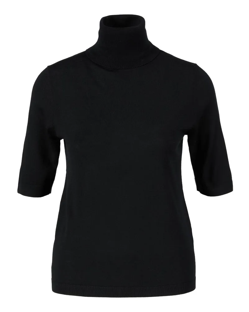 ALLUDE Rollkragenpullover aus Wolle Schwarz