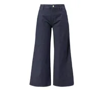 Wide-Leg Jeans 'Alek Cropped' Marineblau