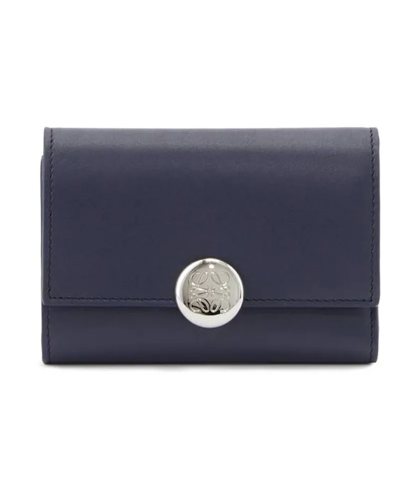 Loewe Portemonnaie 'Pebble Small Vertical' Abyss Blue Blau