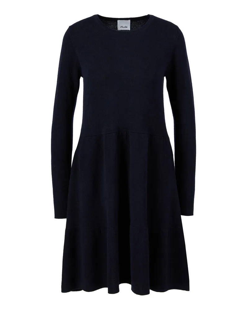 ALLUDE Woll Cashmere Kleid Marineblau Blau