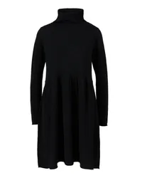 ALLUDE Woll-Cashmere-Strickkleid mit Rollkragen Schwarz