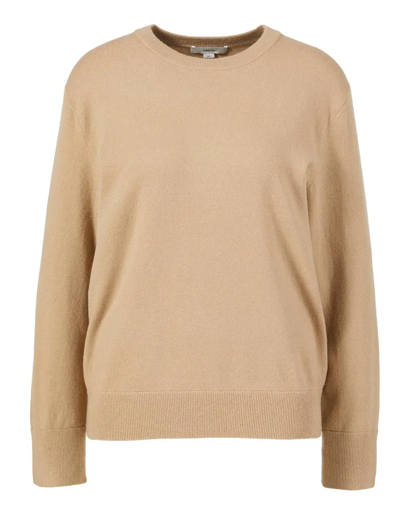 Vince Woll-Cashmere-Pullover 'Relaxed Crew' Camel Braun