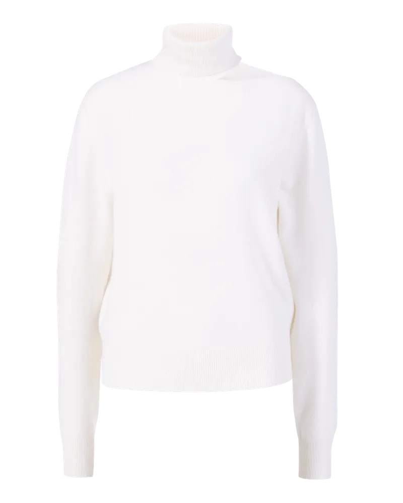 ALLUDE Rollkragen-Pullover mit Cut-Out Weiss Weiß