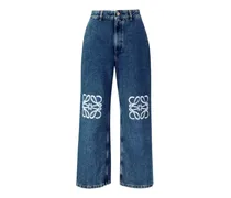Loewe Relaxed-Fit Jeans mit Anagramm Marineblau Blau