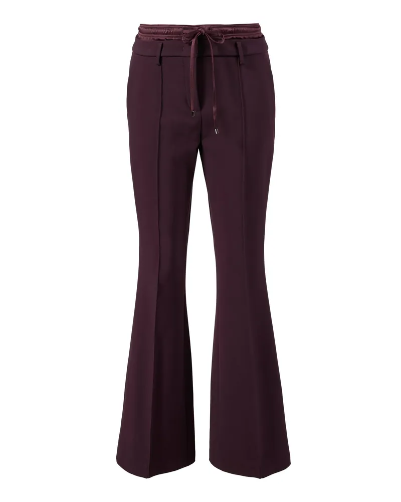 Cambio Stoffhose 'Fawn Double Waist' Bordeaux Rot