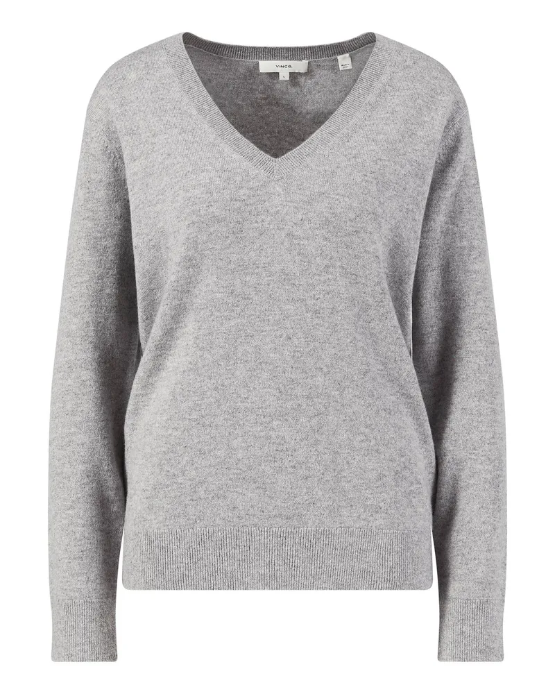 Vince Cashmere-Pullover 'Weekend' mit V-Ausschnitt Grau