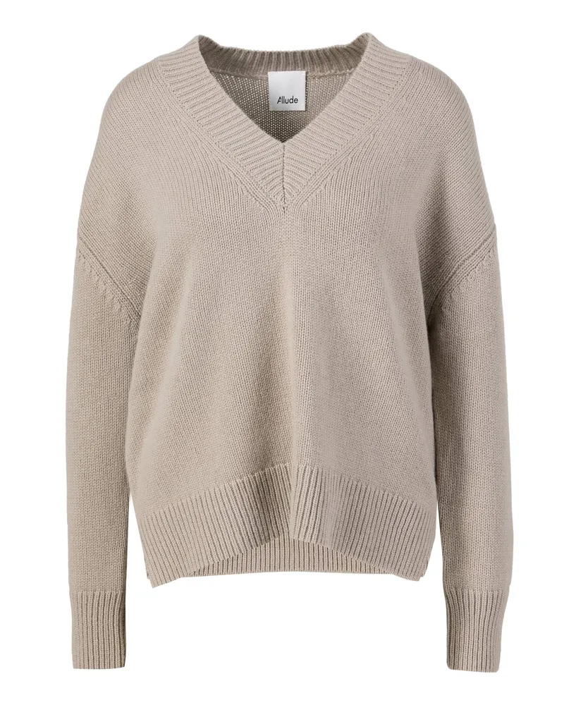 ALLUDE Cashmere-Pullover Beige