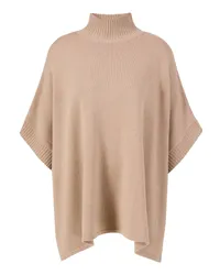 ALLUDE Woll-Cashmere-Poncho Braun