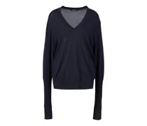 Cashmere V-Neck Pullover Marineblau