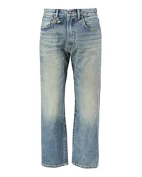 R13 Relaxed-Fit Jeans 'Boyfriend' Mittelblau Blau