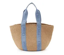 Shopper 'Large Woody Basket' Washed Blue
