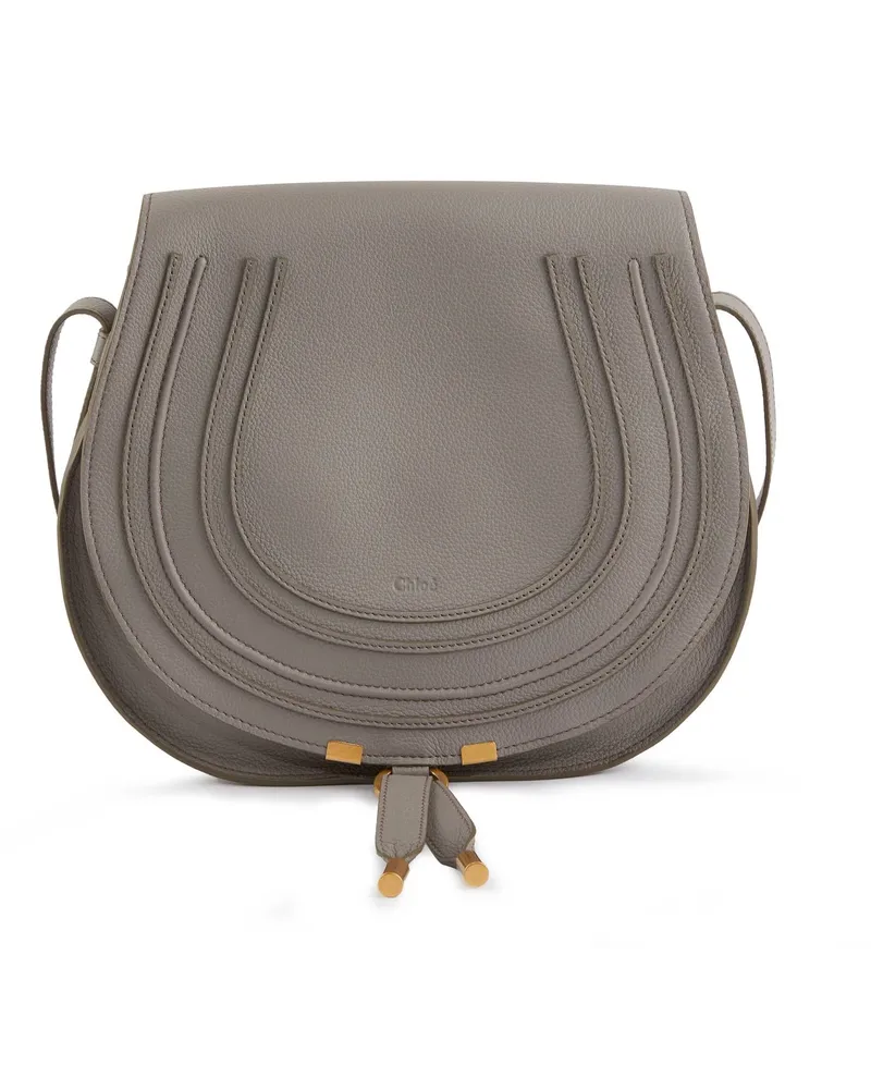 Chloé Umhängetasche 'Marcie Medium Saddle' Cashmere Grey Grau