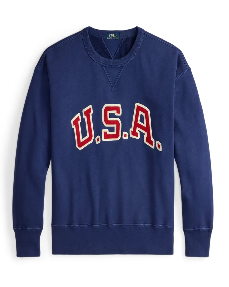 Ralph Lauren Sweatshirt mit USA-Schriftzug auf Fronsteite in Marine