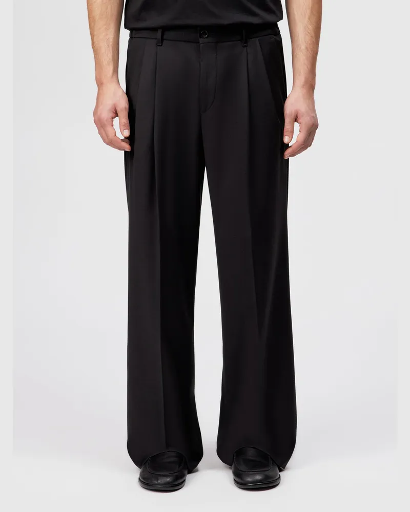 Drykorn Weit fallende Bundfaltenhose, Relaxed Fit in Dunkelbraun