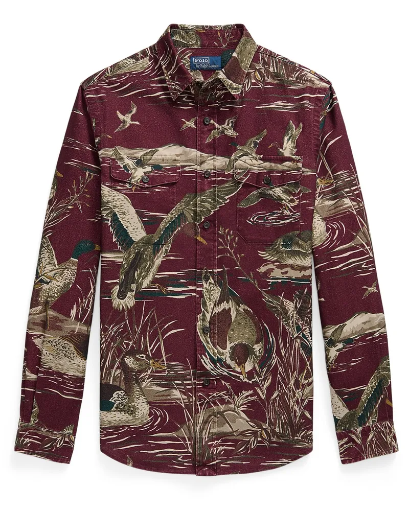Ralph Lauren Flanellhemd aus Baumwolle mit Print, Classic FIt in Multicolor