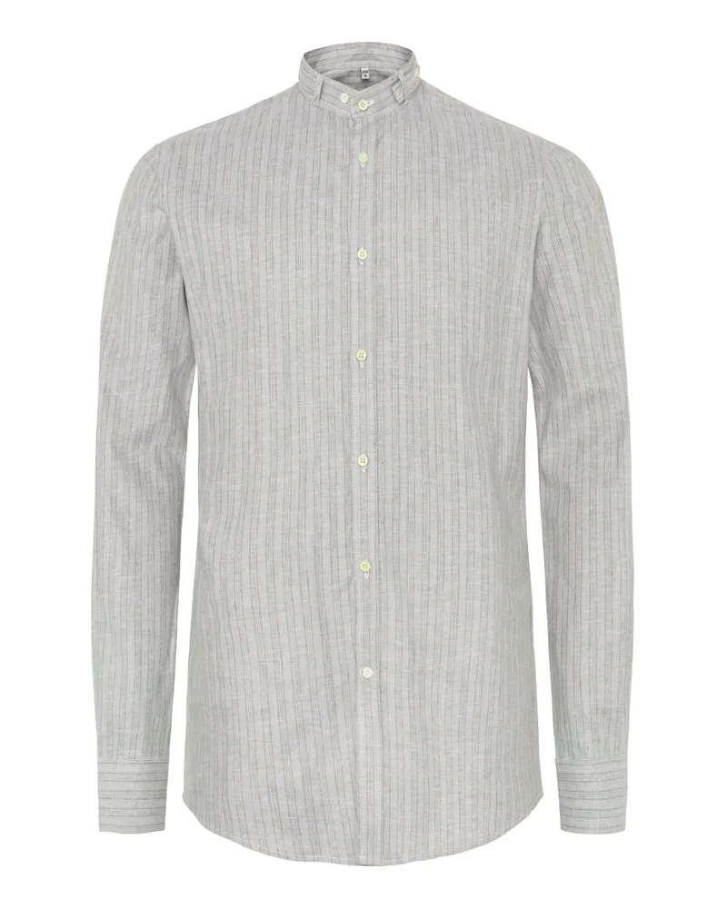 Gottseidank Trachtenhemd aus Leinen mit Streifen in Schilf