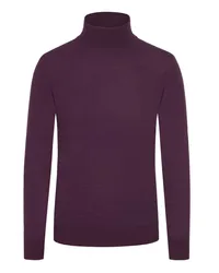 Tom Rusborg Rollkragenpullover aus Merinowolle Lila