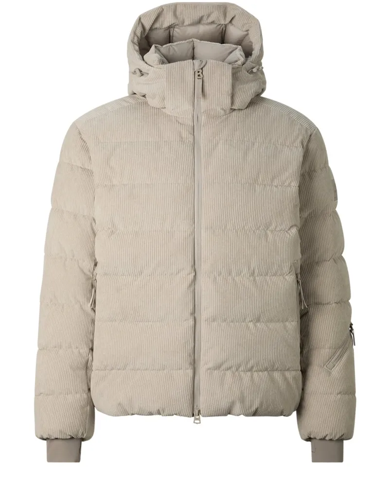 Bogner Fire & Ice Gesteppte Cord-Pufferjacke mit Thermore-Isolation und Kapuze in Kreide
