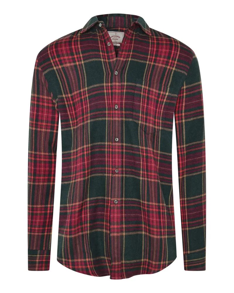 Portuguese Flannel Dichtes Flanellhemd mit Karomuster und Brusttasche, Regular in Multicolor