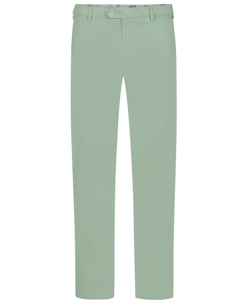 Meyer Hosen Leichte Stretch-Chino Roma, Comfort Fit in Grün