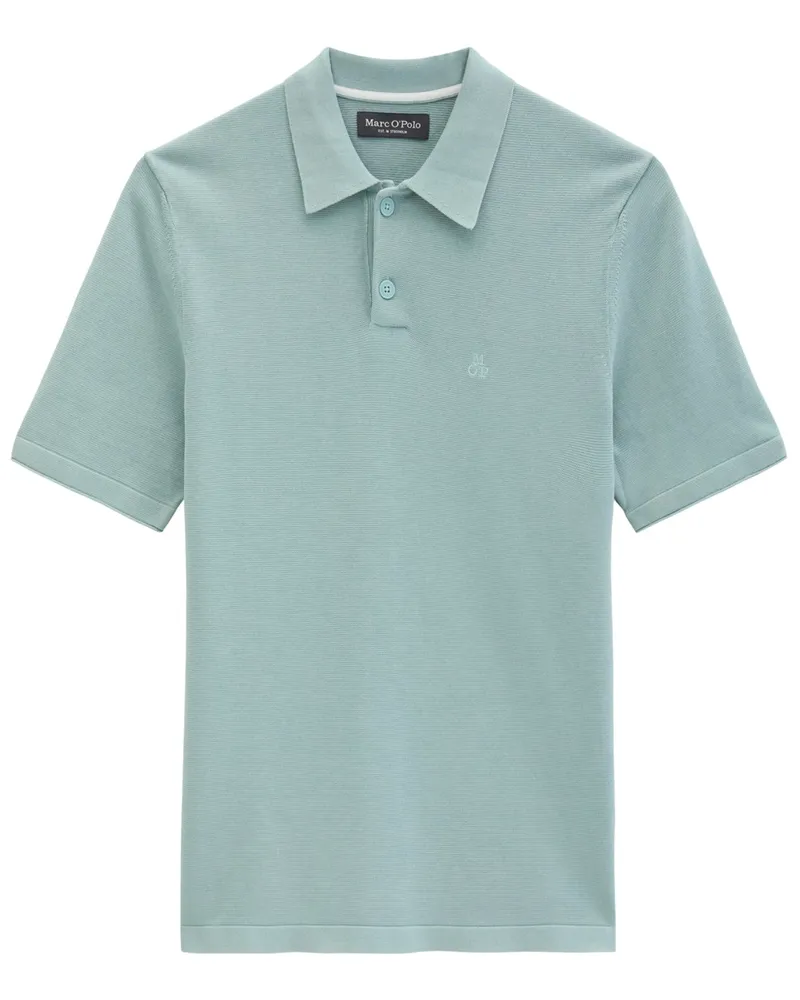 Marc O'Polo Strick-Poloshirt aus Bio-Baumwolle, Regular Fit in Blau