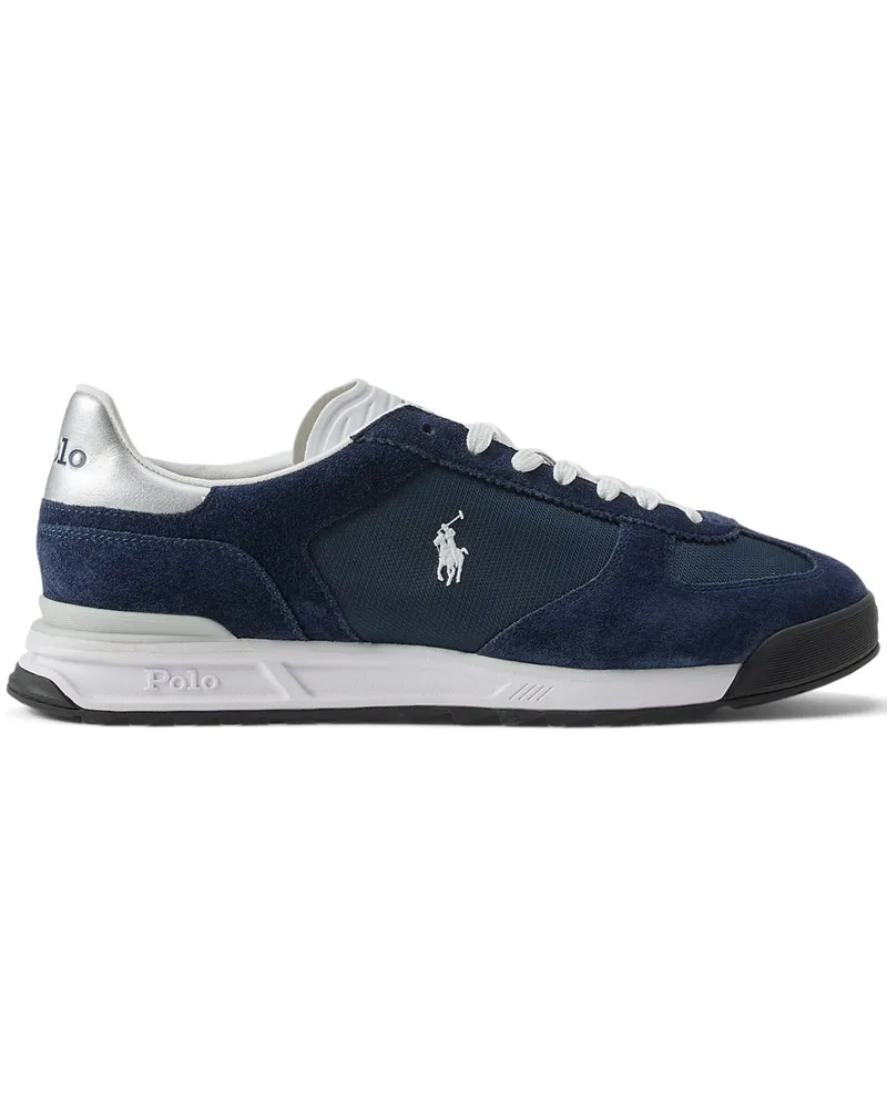Ralph Lauren Runner-Sneaker Varick aus einem Veloursleder-Mesh-Mix in Marine