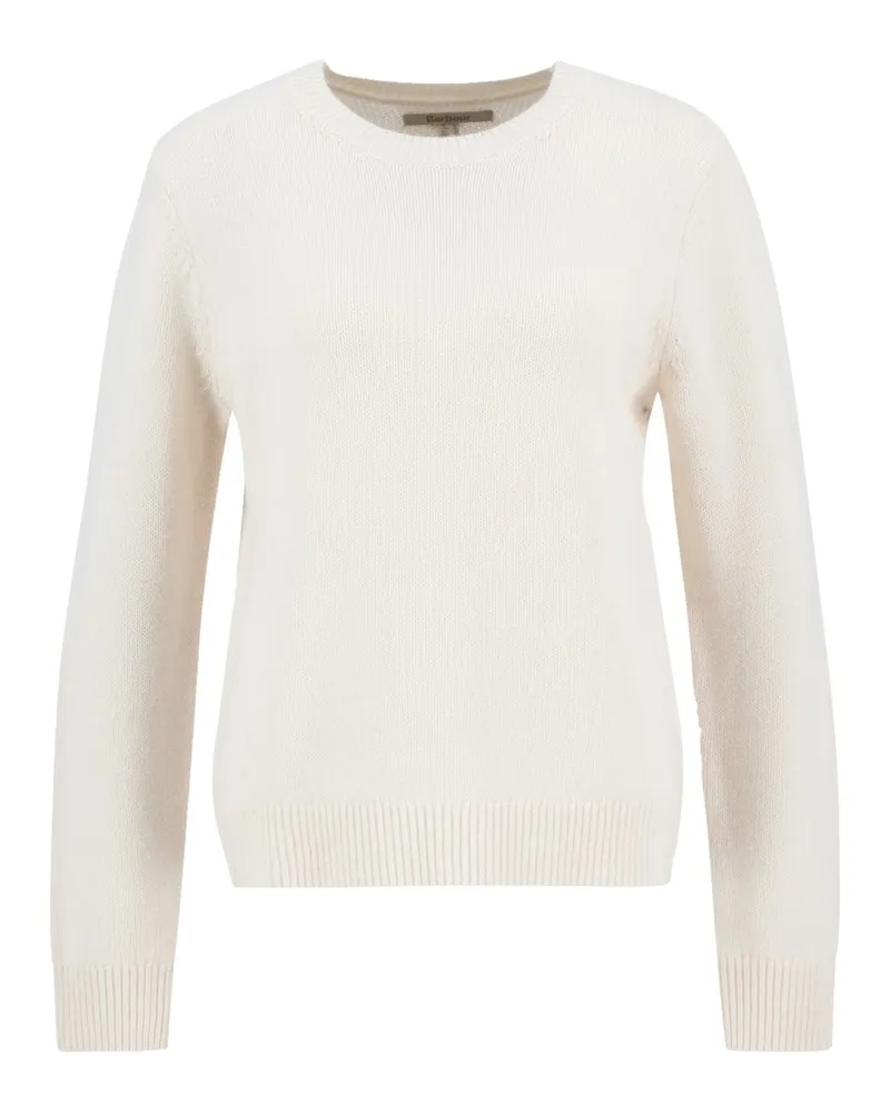 Barbour Damen-Pullover mit O-Neck und Kaschmir-Anteil in Offwhite