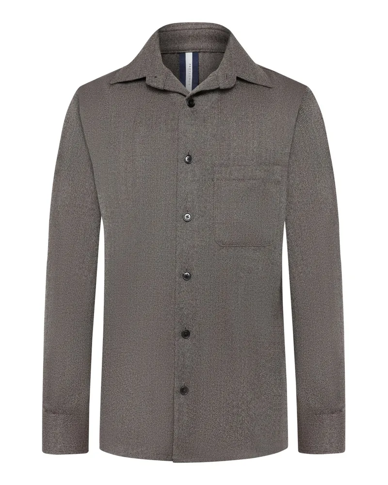 Profuomo Softes Overshirt in Flanell-Qualität in Braun