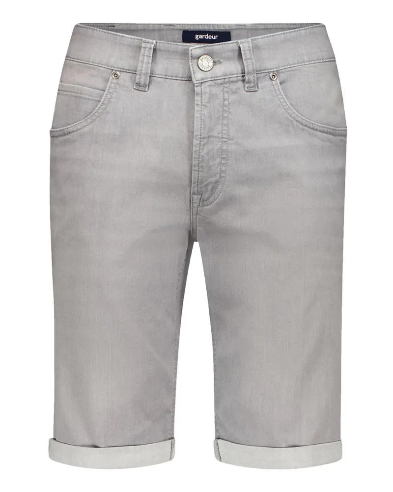 Atelier GARDEUR Elastische Denim-Bermudas mit Beinumschlag, Modern Fit in Grau