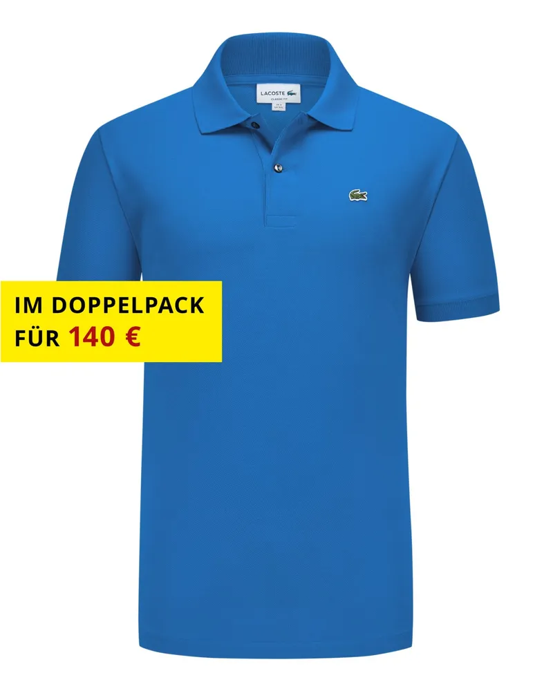 Lacoste Piqué-Poloshirt Classic Fit L1212, mit kleinem Krokodil-Aufnäher in Königsblau