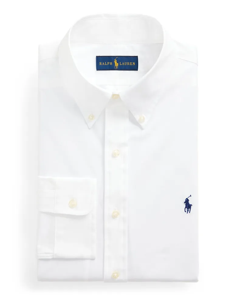 Ralph Lauren Hemd mit Stretchanteil, Slim Fit in Weiß