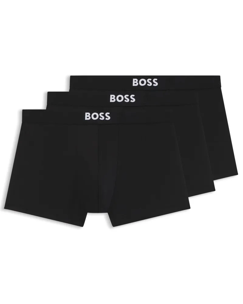 HUGO BOSS 3er-Pack Boxer-Trunks in Stretch-Qualität in Schwarz
