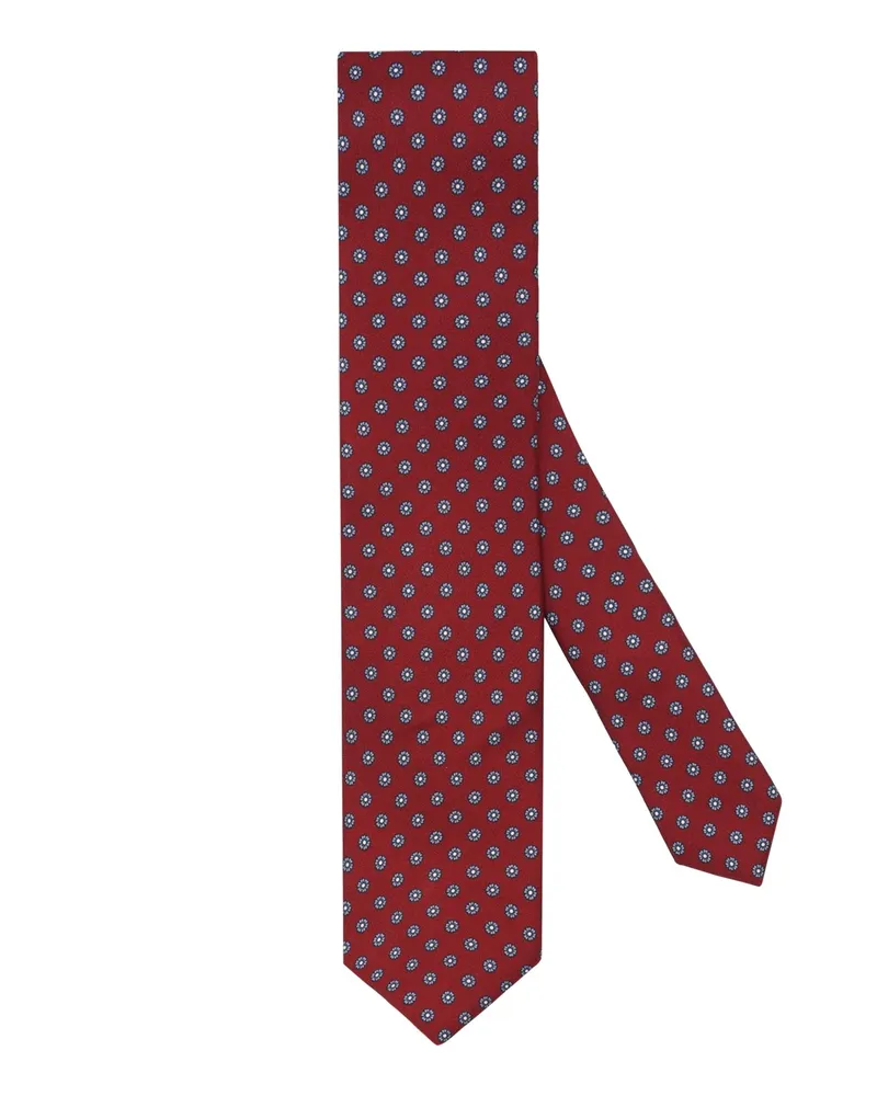 Gierre Milano Seidenkrawatte mit floralem Print in Rot