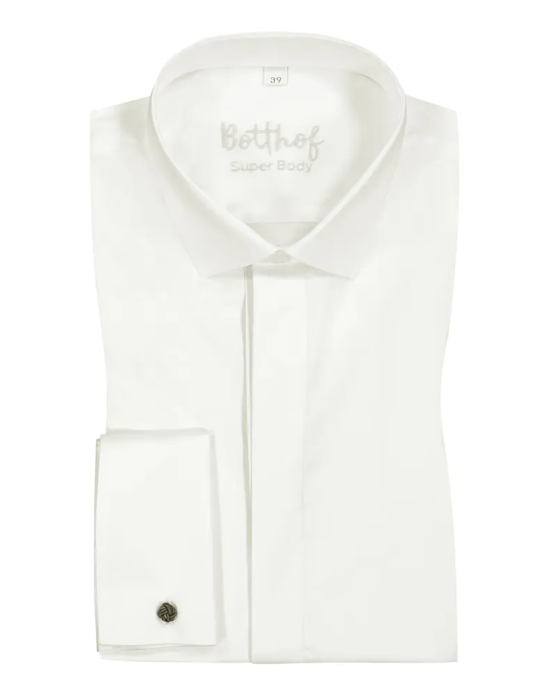 Botthof Gala-Hemd mit verdeckter Knopfleiste in Offwhite