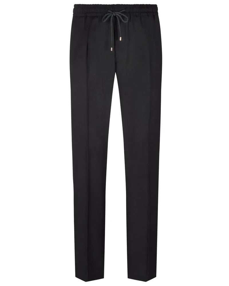 Briglia 1949 Softe Reda Active Wollhose mit Dehnbund und Bundfalte, Modern Fit in Schwarz