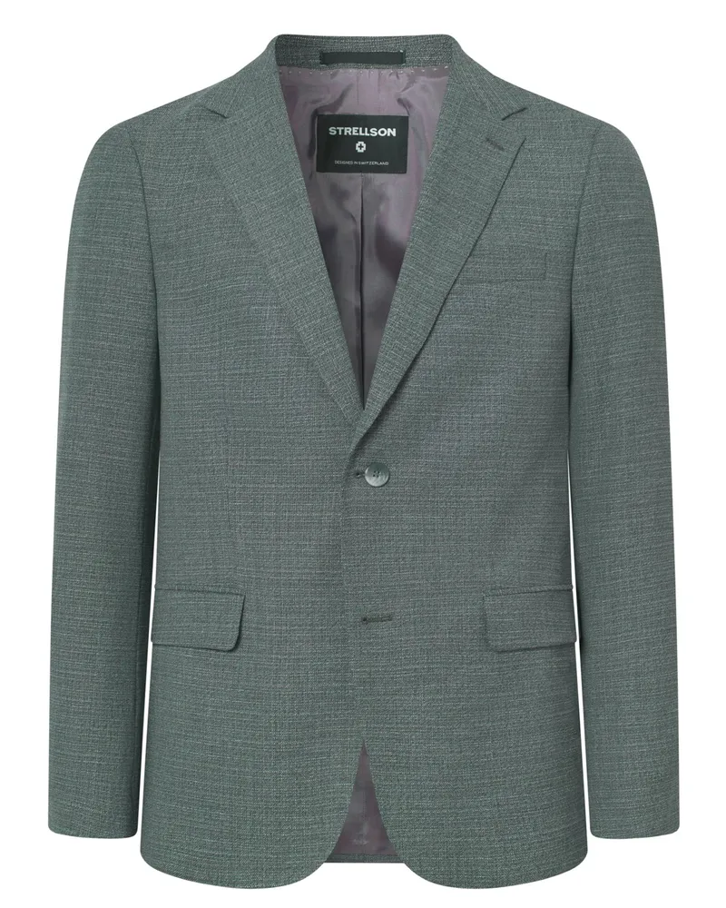 windsor. Gefüttertes Sakko mit dezentem Webmuster, Slim Fit in Oliv
