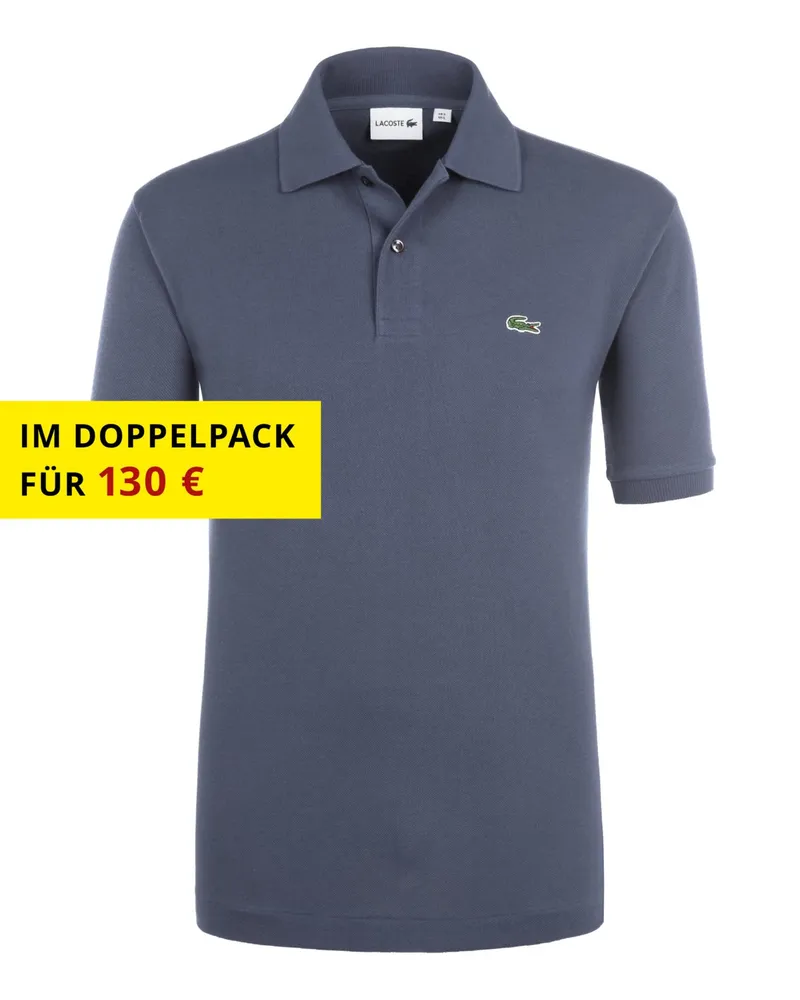 Lacoste Piqué-Poloshirt Slim Fit PH4012, mit kleiner Krokodil-Stickerei in Marine