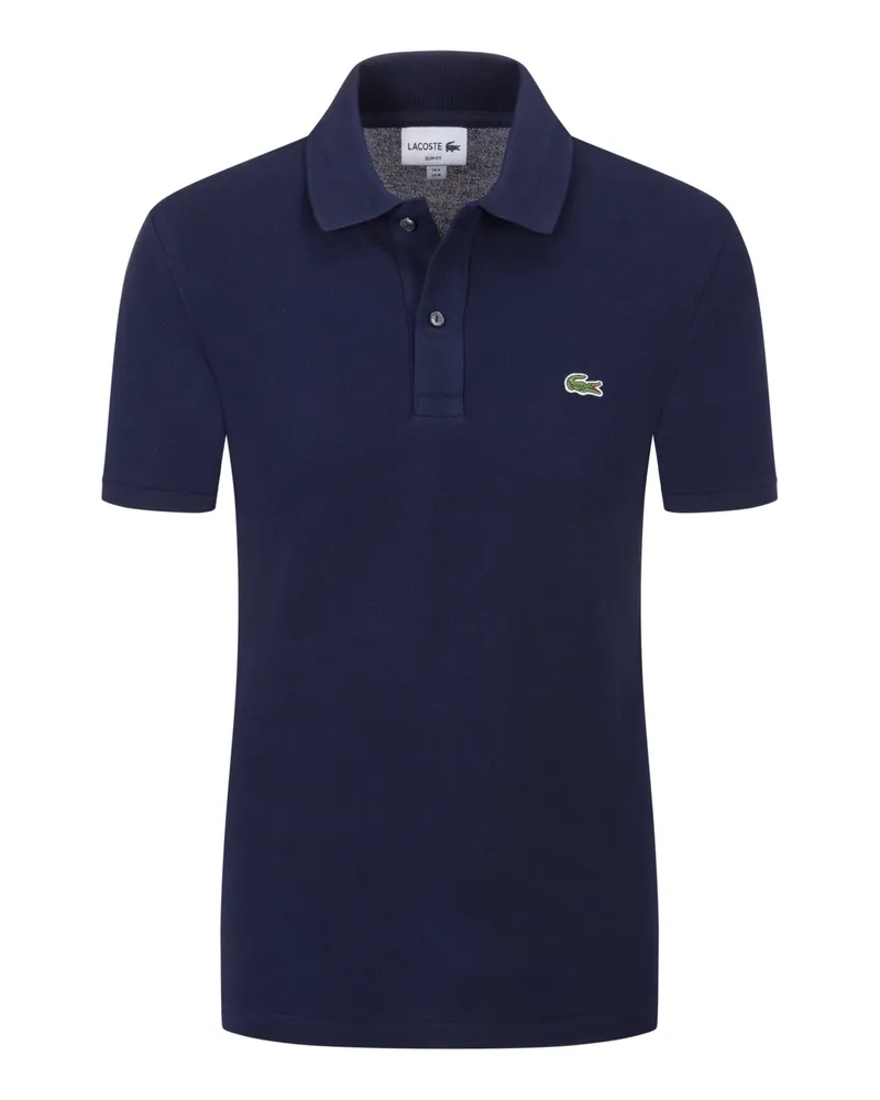 Lacoste Piqué-Poloshirt Slim Fit PH4012, mit kleiner Krokodil-Stickerei in Marine