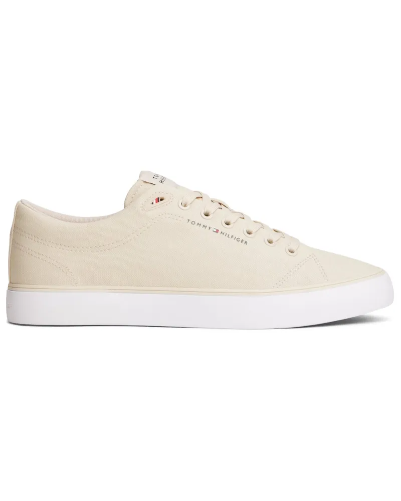 Tommy Hilfiger Sneaker aus einem Textil-Canvas mit Label-Schriftzug in Beige