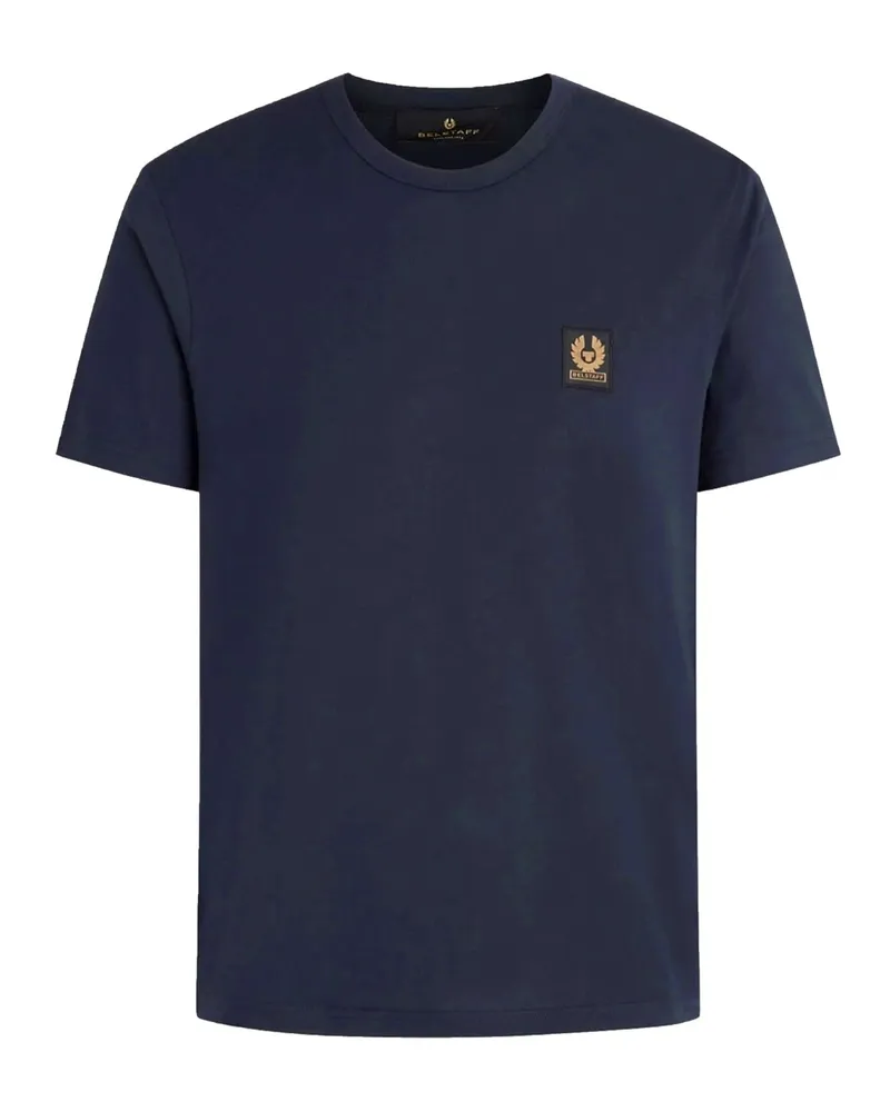 Belstaff T-Shirt aus Baumwolle mit Logo-Aufnäher in Marine