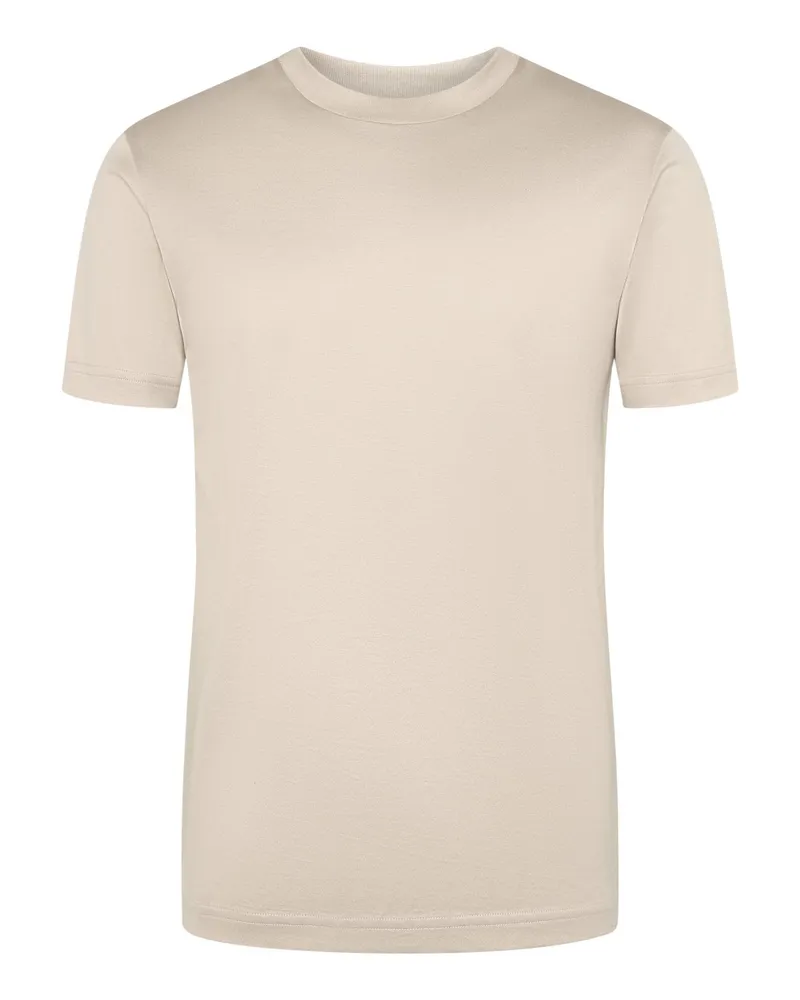 Stefan Brandt Jersey-T-Shirt aus edler Urpima Sea Island® Baumwolle in Beige