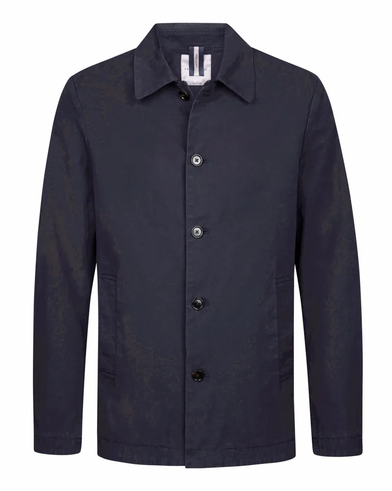 Profuomo Overshirt aus einem leichten Baumwoll-Canvas in Marine