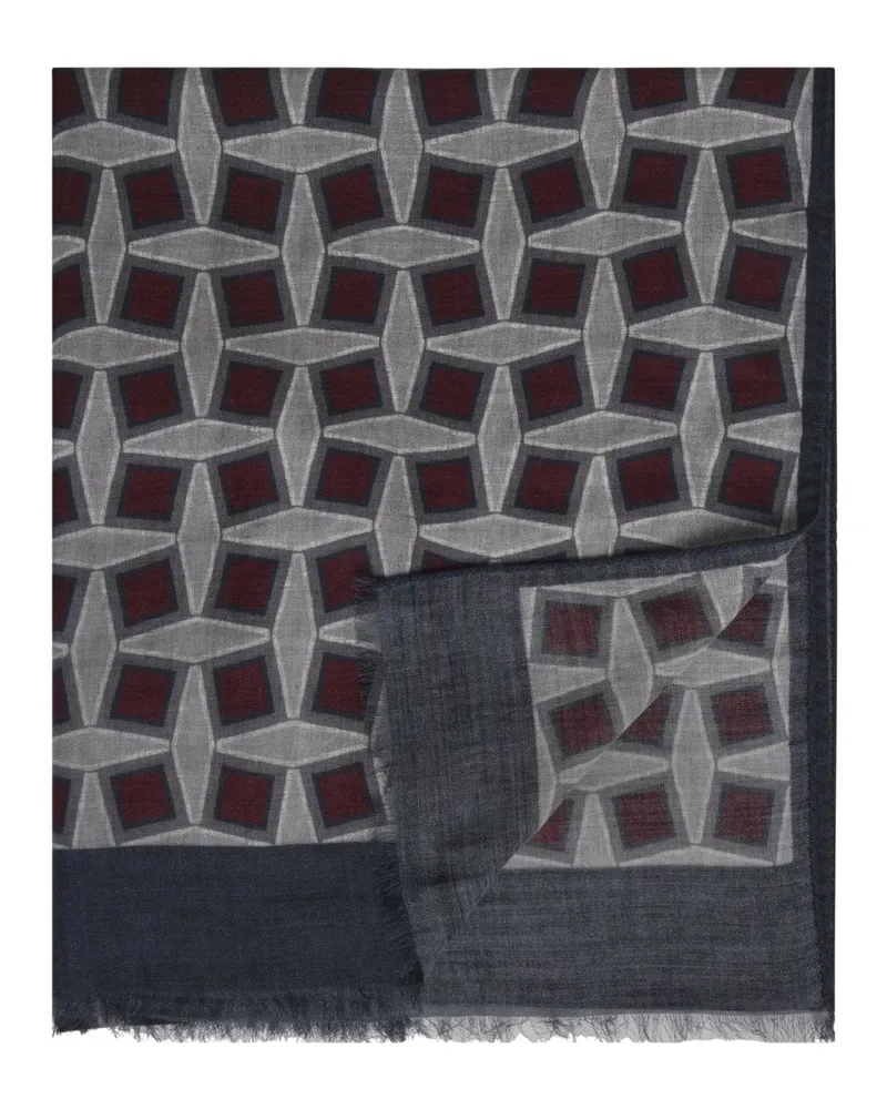 Altea Weicher Wollschal mit geometrischem Muster in Beige