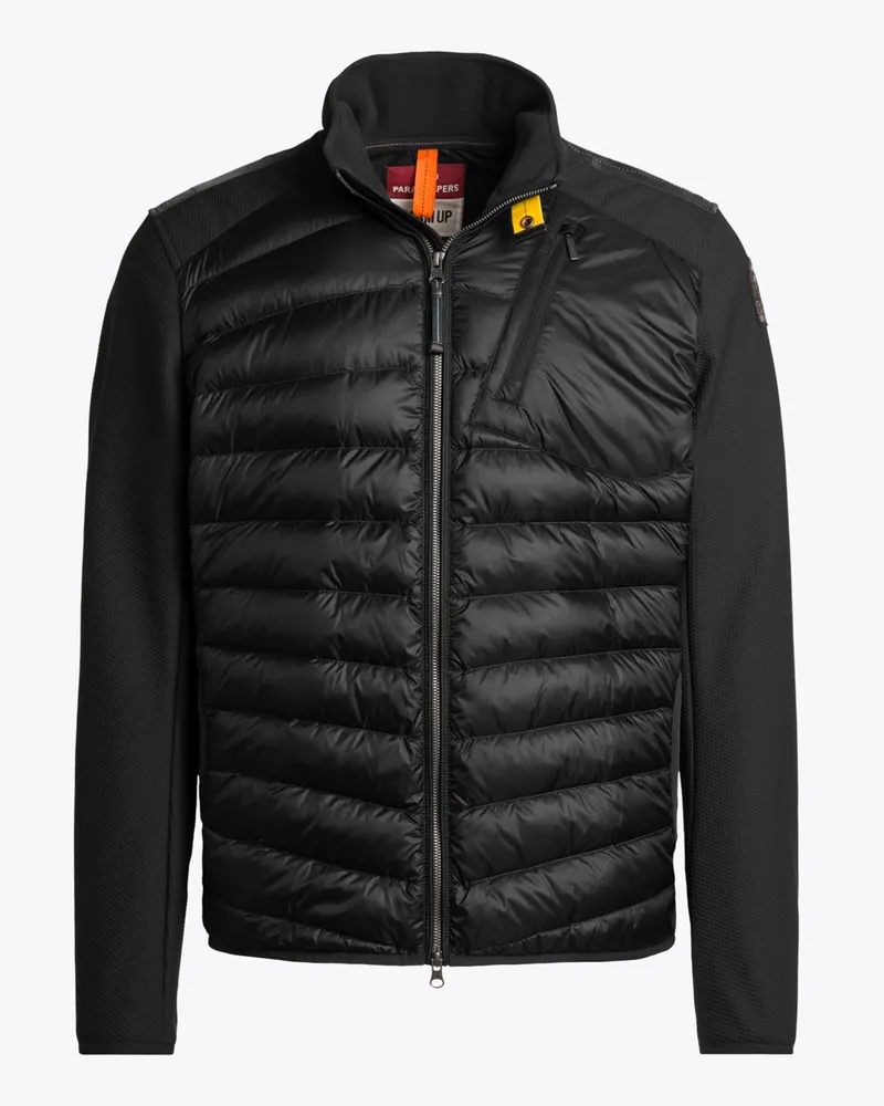 Parajumpers Gesteppte Hybrid-Jacke Nolan mit Softshell-Akzenten in Schwarz