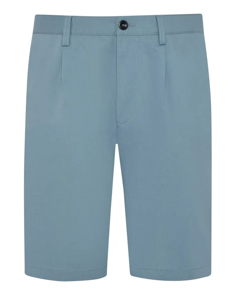 Alberto Stretch-Bermudashorts mit Bundfalten, Wide Fit in Hellblau